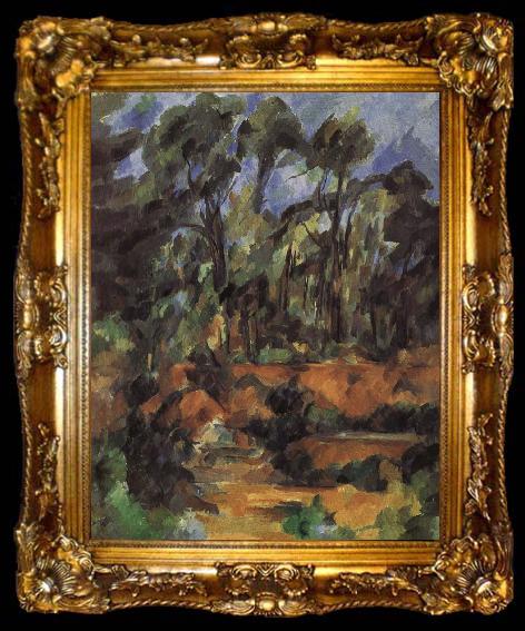 framed  Paul Cezanne forest, ta009-2